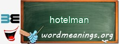 WordMeaning blackboard for hotelman